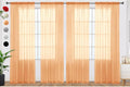 SpaceDresser Beige Sheer Curtains 4 Panels Rod Pocket Semi-Sheer Curtain 45 by SpaceDresser