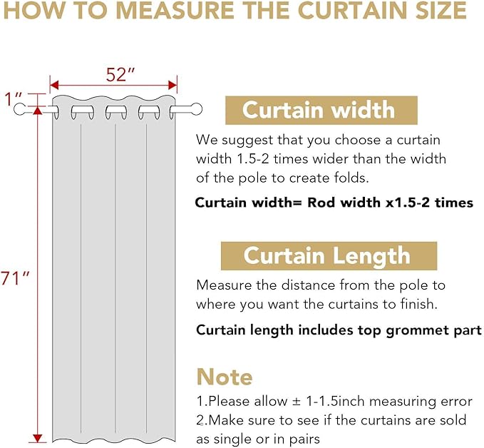 H.VERSAILTEX White Curtains 72 inches Long for Living Room Thermal Insulated Window Treatment Panels/Drapes - (White Color) - Set of 2 - Grommet Top