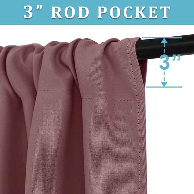 RYB HOME 54 inch Blackout Curtains - Image 2