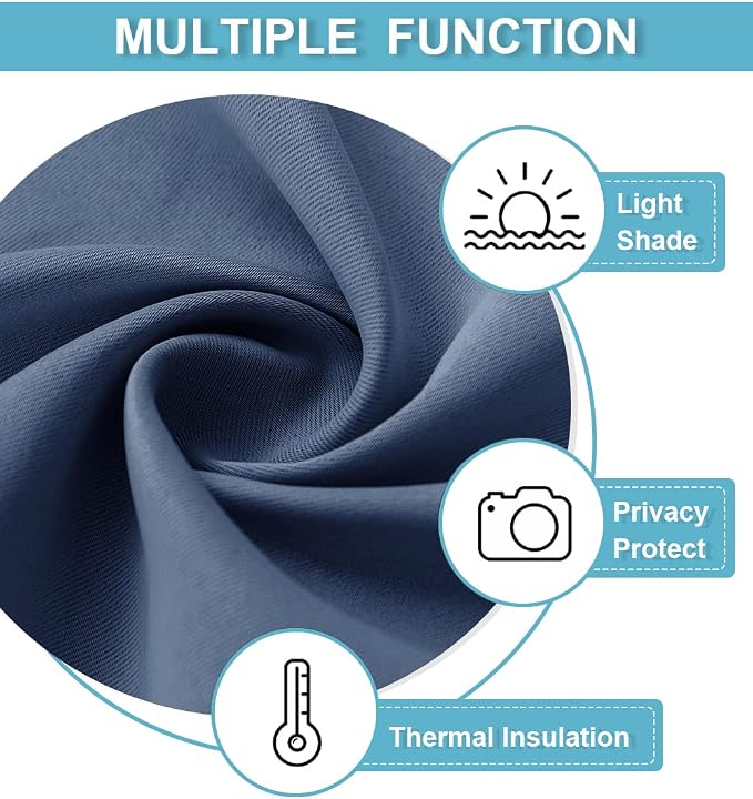 RYB HOME Short Blackout Curtains - Image 7