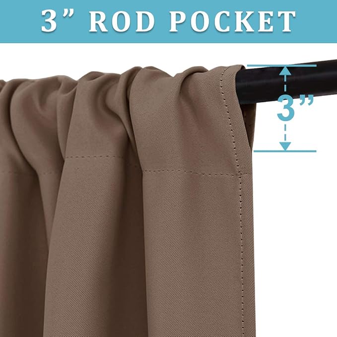 RYB HOME Extra Wide Blackout Curtains - Image 2