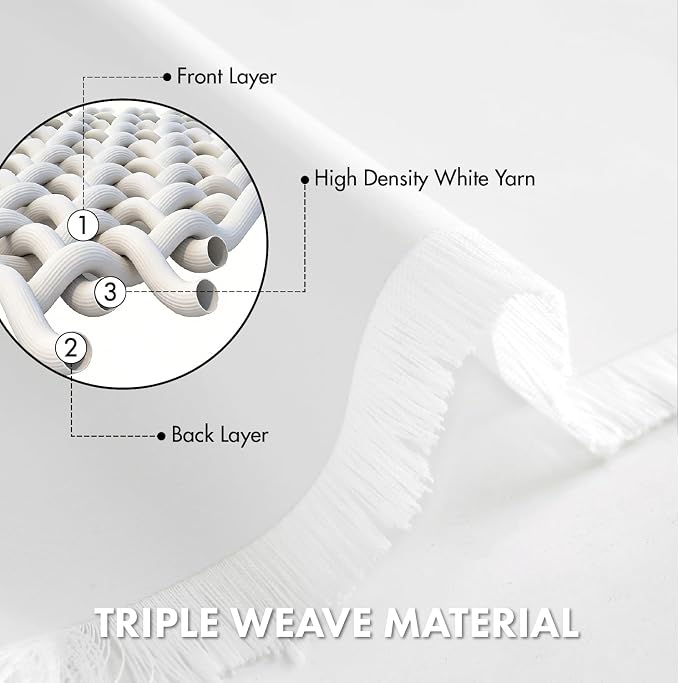 MIULEE Pure White Blackout Curtains 4 Panels Set 72 Inch Length Bedroom | - Image 5