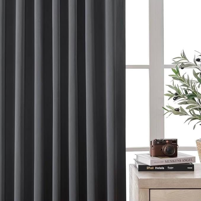 Joydeco Blackout Curtains 108 Inches Long, Thermal Insulated Black Out Curtains - Image 6