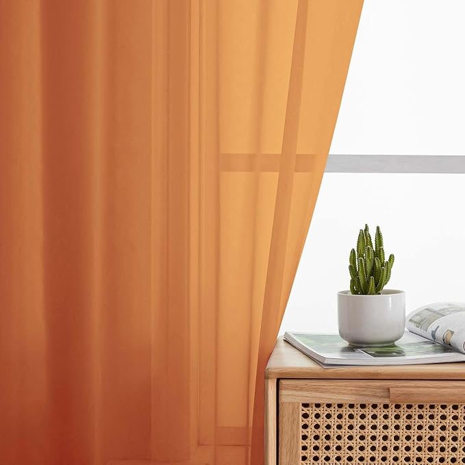 Kitchen Curtains 24 Inch Length Tier 2 Pieces, Cafe Bathroom Basement Rod - Image 7
