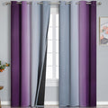 Estelar Textiler Purple and Grey Ombre Blackout Curtains 102 Inches Long by ESTELARTEXTILER