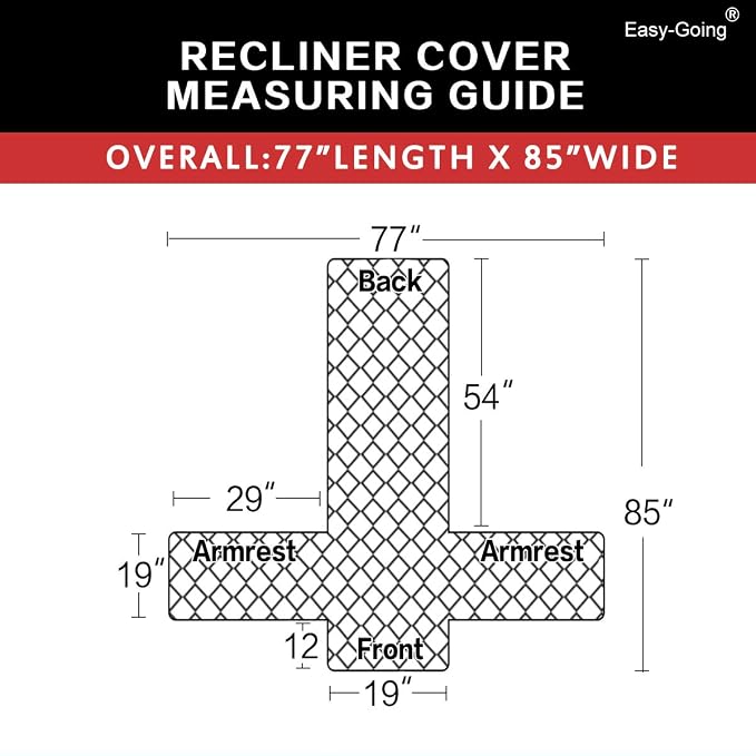 Easy-Going Reversible Couch Cover, Recliner 19 in, Water Resistant Furniture Mat - Image 5