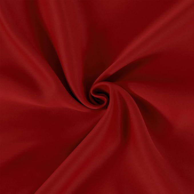 Dark Red Thermal Blackout Curtains/52 x 95 Inch/Set of 2 Panels Room Darkening - Image 4