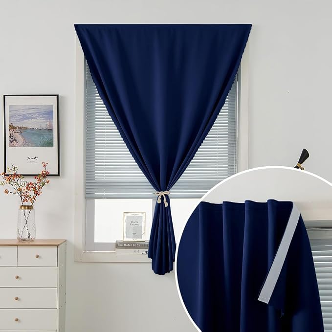 Portable Light Blocking Curtains Self-Stick Design, Removable Adhesive Window - Image 6
