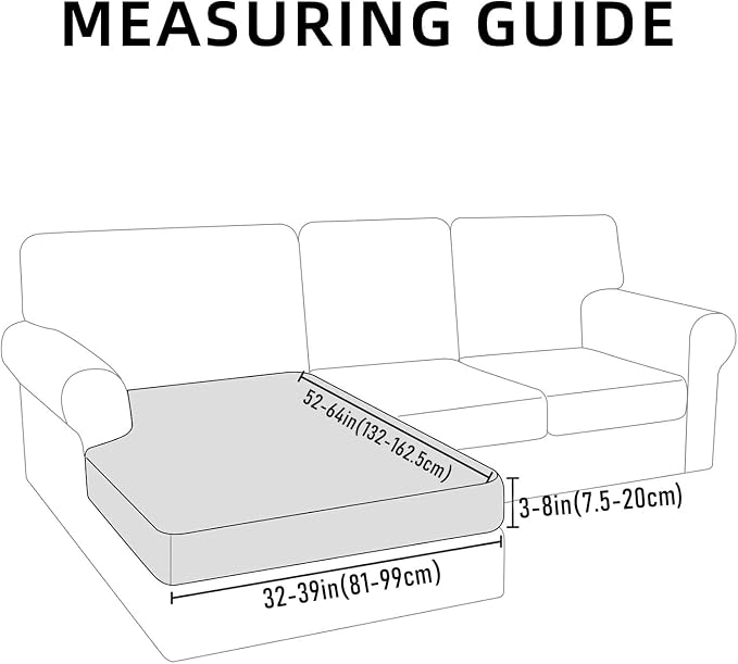 Waterproof Couch Cushion Covers, Sectional Sofa Cushion Slipcovers L Shape - Image 6