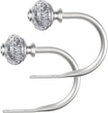 2 Pack Curtain Holdbacks, USFOOK Silver Decorative Window Drapery Tiebacks by USFOOK