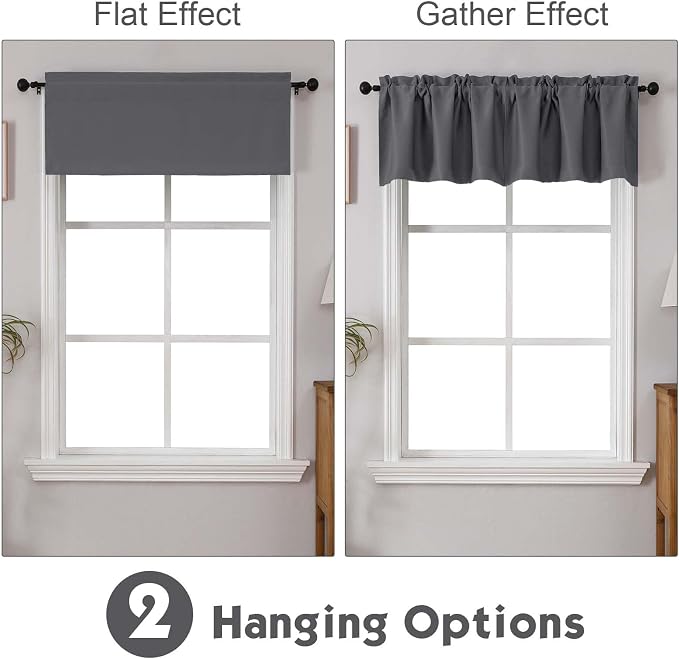 Chyhomenyc Blackout Valances for Windows, Short Window Valance Curtains for - Image 8