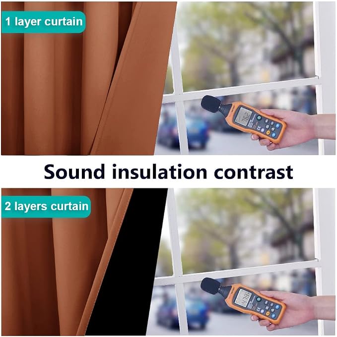 NICETOWN 100% Blackout Window Curtain Panels, Cold and Full Light Blocking - Image 4