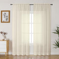 Gwine Cream Sheer Curtains 84 Inches Long 2 Panels Set, Voile Light Filtering by Gwine