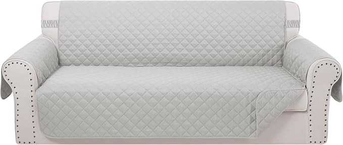Reversible 4 Seater Sofa Cover 91 Inch Large Couch Cover Furniture Protector by LuxshareHome