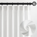 Pinch Pleated Sheer Curtains 84 Inches Long, Light Filtering Semi Sheer White by Topfinel