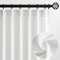Topfinel Neutral White Linen Curtains 96 Inches Long by Topfinel