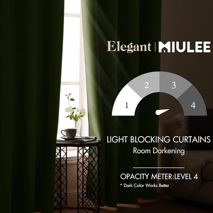 MIULEE Blackout Curtains 96 Inches Long - Image 2