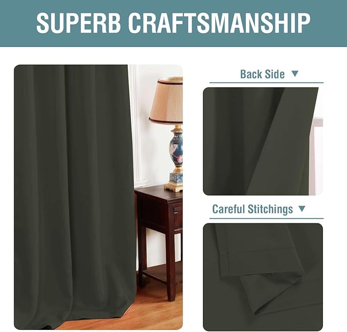 H.VERSAILTEX Blackout Patio Curtains 100 x 84 Inches - Image 3