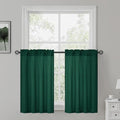 HOMEIDEAS Christmas Non-See-Through Hunter Green Privacy Sheer Curtains by HOMEIDEAS