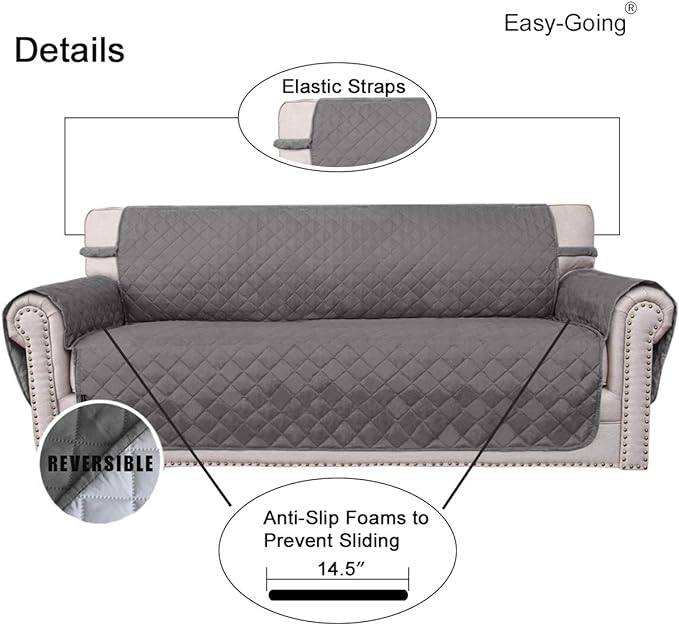 Easy-Going Reversible Couch Cover, Small Chair, Water Resistant Furniture Mat - Image 3