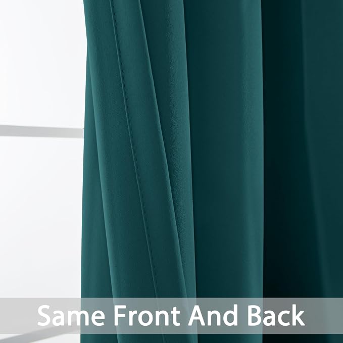 Yakamok Blackout Curtains for Bedroom 2 Panels Set 63 Inch Length Thermal - Image 3