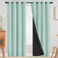 SimpleHome Aqua 100% Blackout Curtains Room Darkening Living Room 84 Inch | by SimpleHome