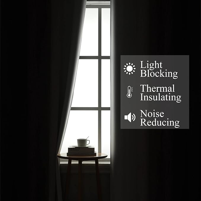 Estelar Textiler Purple and Greyish White Room Darkening Blackout Curtains 84 - Image 3
