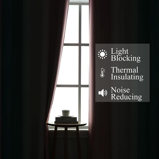 Estelar Textiler Pink and Teal Ombre Blackout Curtains 90 Inches Long 2 Panels - Image 3