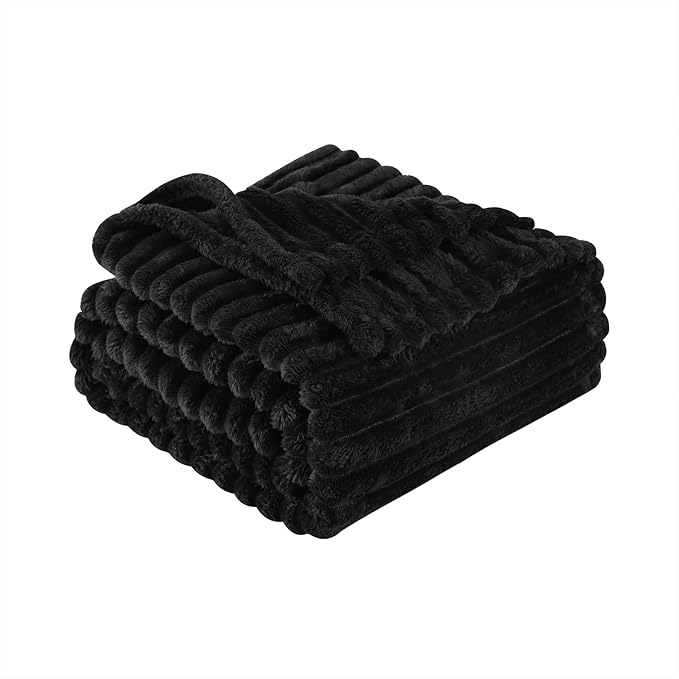 Black Fleece Throw Blanket 108”×90” - Image 5