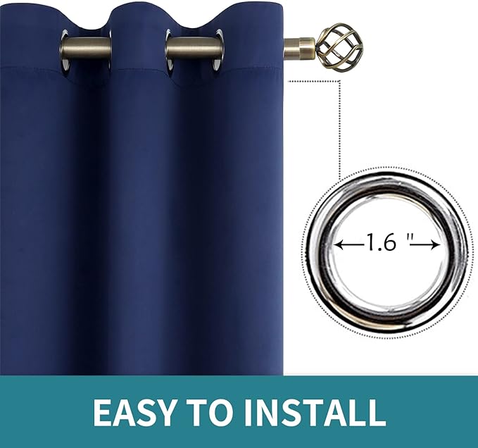 BGment Blackout Curtains for Bedroom 63 Inches Long - Image 5