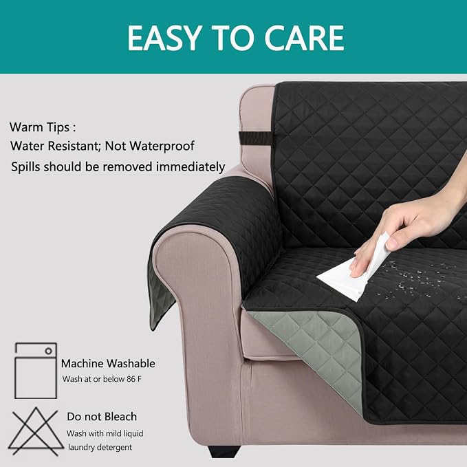 U-NICE HOME Recliner Chair Covers Reversible Chair Cover - Image 5
