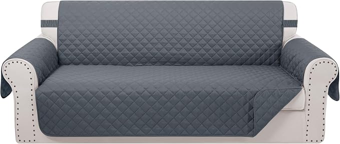 Reversible 4 Seater Sofa Cover 91 Inch Large Couch Cover Furniture Protector by LuxshareHome