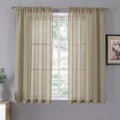 Tollpiz Sheer Curtains Living Room Linen Textured Curtain Sheers Light by Tollpiz