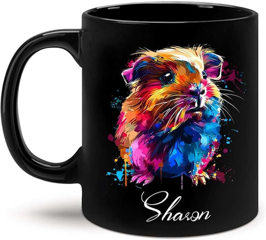 Personalized Customized Colorful Guinea Pig Coffee Cup, Animal Mug For Guinea Pig Lover, 11oz & 15oz Ceramic Mug - Gift For Birthday, Christmas