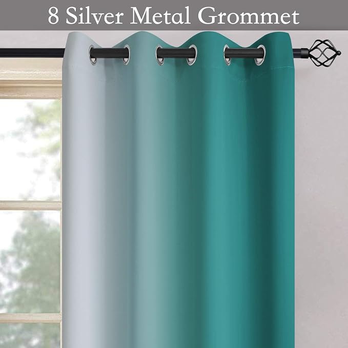 SimpleHome Ombre Room Darkening Curtains 45 inches Length - Image 4