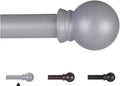 Thestoa Curtain Rods for Windows 48 to 84-92 inch, 5/8" Brushed Nickel Curtain by Thestoa