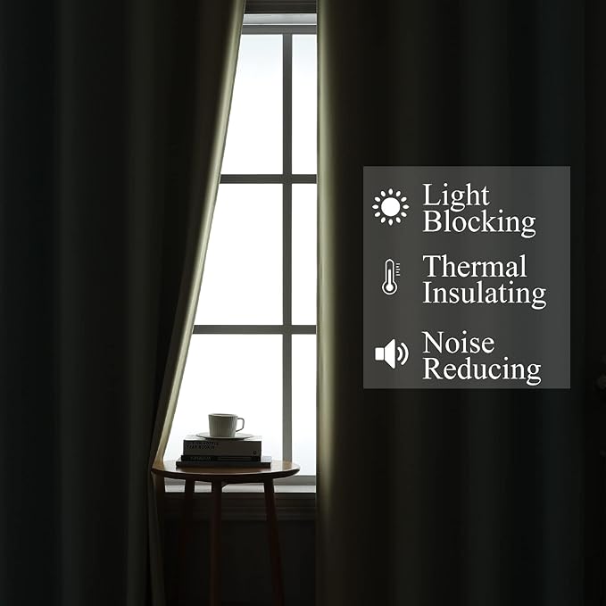 Estelar Textiler Aqua and Beige Ombre Blackout Curtains 45 Inch Length - Image 3