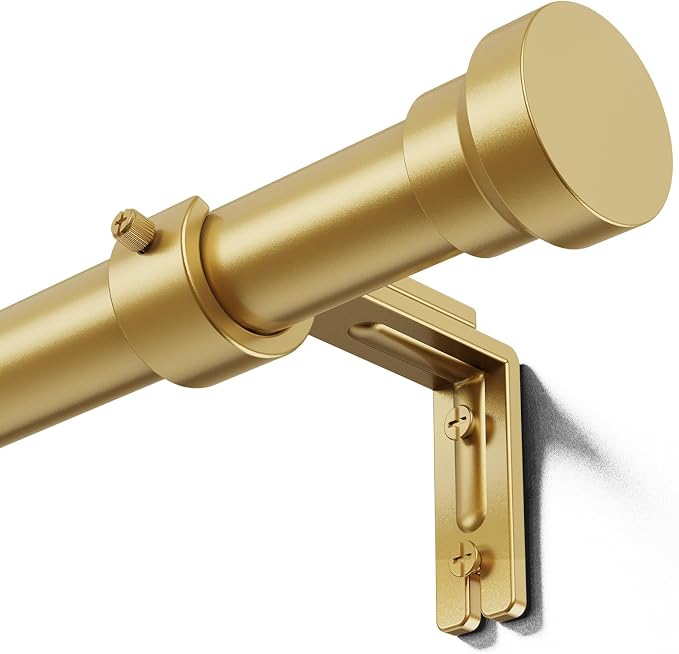 YaFex Curtain Rods 32-118 Inch, Heavy Duty 1 Inch Adjustable Curtain Rod by YaFex