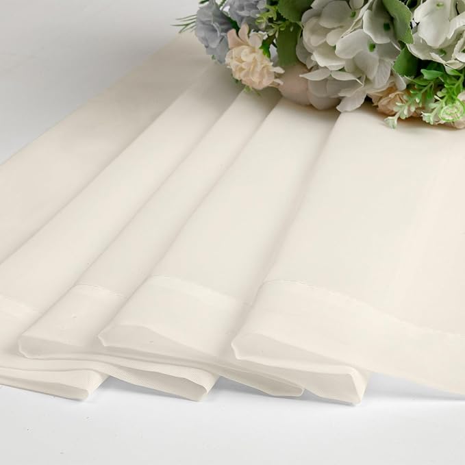 OVZME Cream Sheer Curtains 78 Inches Long 2 Panels - Image 5