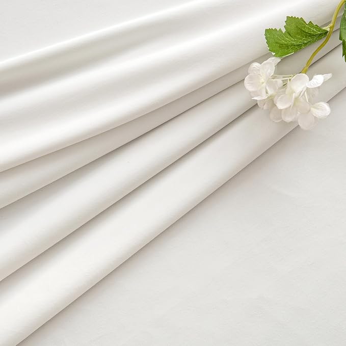 MIULEE Velvet Curtains 50W x 92L 2 Panels Ivory Blackout Curtains | Luxury - Image 7
