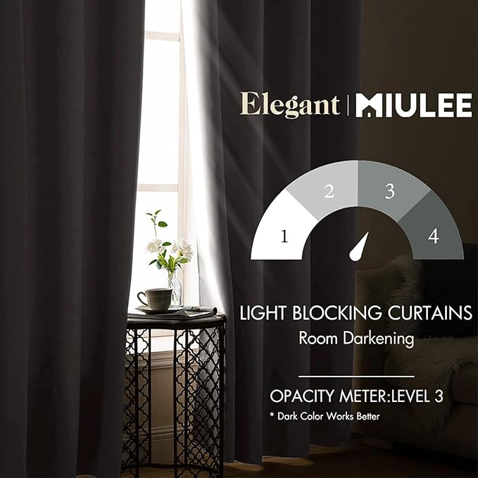 MIULEE Blackout Curtains 96 Inches Long - Image 2