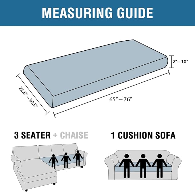 H.VERSAILTEX Velvet Stretch Individual Couch Cushion Cover Plush Cushion Slipcover for Loveseat Sofa Cushion Furniture Protector Seat Cushion Sofa Cover (1 Piece Sofa Cushion Cover, Navy)