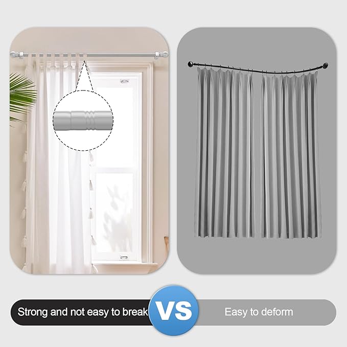 Silver Curtain Rods for Bedroom - Image 6