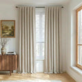 NICETOWN Natural 100% Blackout Linen Curtains 84" Long by NICETOWN