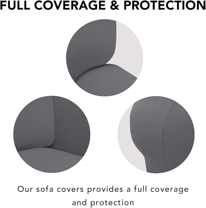 PureFit Super Stretch Chair Covers Fleece Couch Covers - Image 3