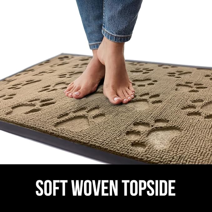 GORILLA GRIP 100% Waterproof All-Season WeatherMAX Doormat, US Designed Natural - Image 7