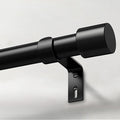 IFELS Heavy Duty Curtain Rods for Windows 66 to 120 Inch, 1 Inch Black Curtain by IFELS