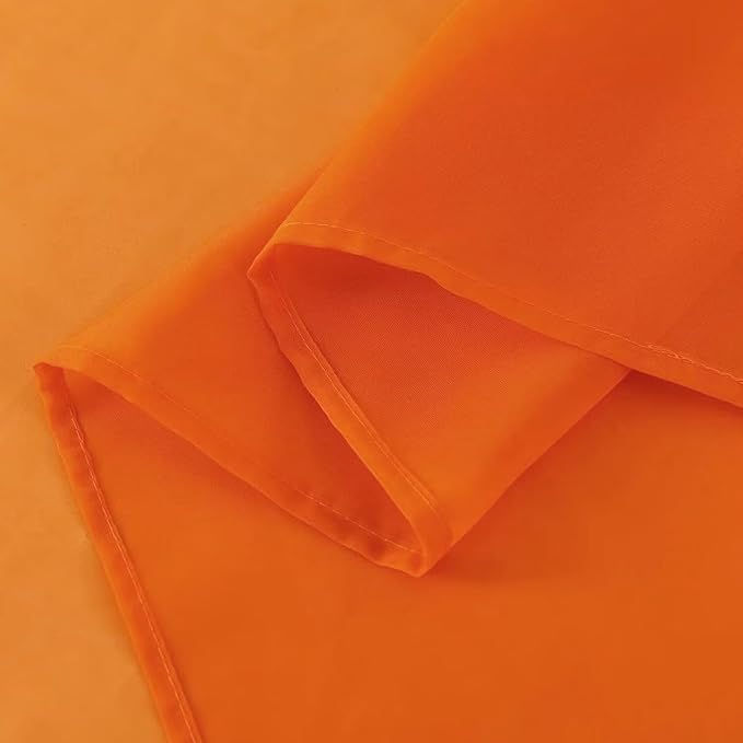 SpaceDresser Orange Sheer Curtains 4 Panels Rod Pocket Semi-Sheer Curtain 84 - Image 7