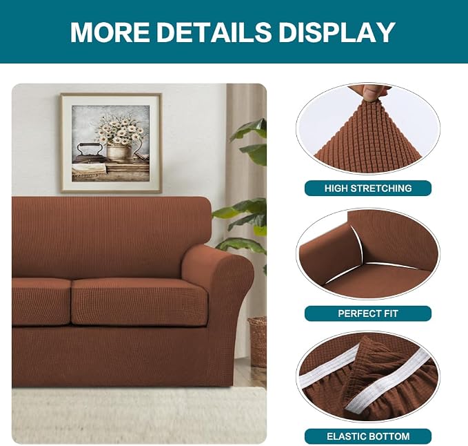 Turquoize 2 Piece Chair Covers Chair Slipcovers - Image 4