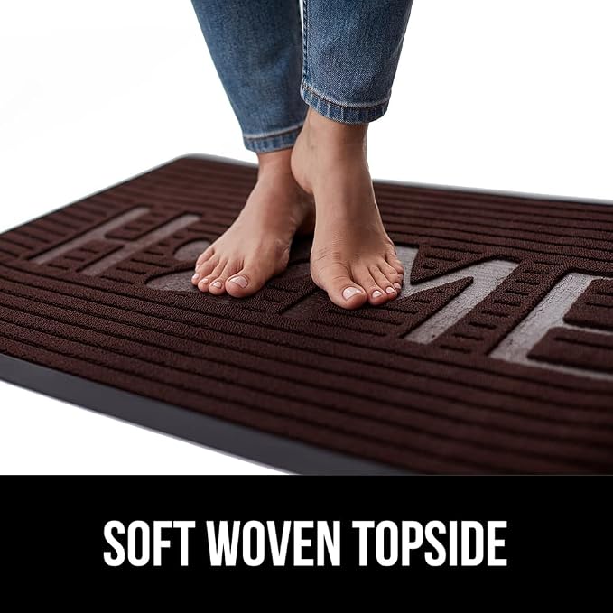 GORILLA GRIP 100% Waterproof All-Season WeatherMAX Doormat, US Designed Natural - Image 7